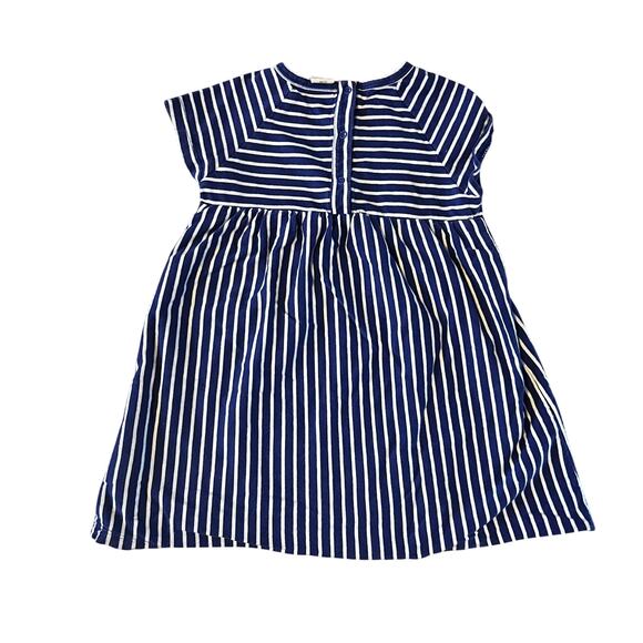❤️ 3/$25 Tucker and Tate Blue & White Striped Dress Matching Bloomers Set | 18m - Picture 4 of 4
